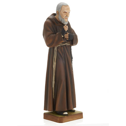 Padre Pio of Petralcina statue, 60cm in painted composite marble 6