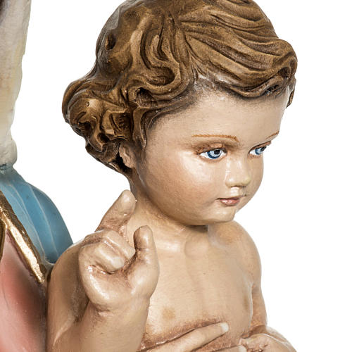 Estatua de la Virgen con el Niño Jesús 60 cm de mármol sintético pintado 4