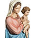 Madonna con Bambino 60 cm marmo sintetico dipinto s3