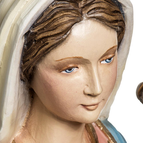 Virgin Mary and Baby statue, 60cm in painted reconstituted marbl 5