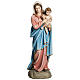 Virgin Mary and Baby statue, 60cm in painted reconstituted marbl s1