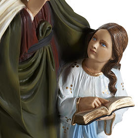 Saint Anne statue, 80cm in painted reconstituted marble