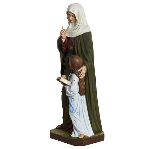 Saint Anne statue, 80cm in painted reconstituted marble 5