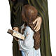 Saint Anne statue, 80cm in painted reconstituted marble s6