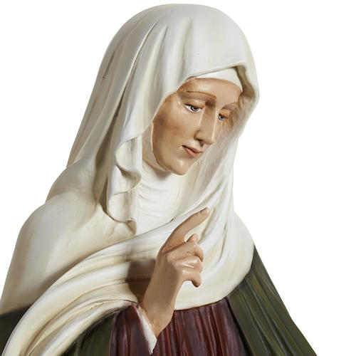 Saint Anne statue, 80cm in painted reconstituted marble 3