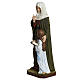 Saint Anne statue, 80cm in painted reconstituted marble s5
