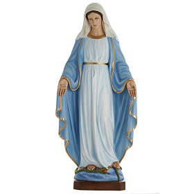 Immaculate Madonna statue, 100cm in painted reconstituted marble