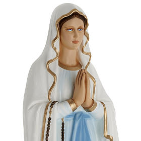 Our Lady of Lourdes, 100cm statue in painted reconstituted marbl