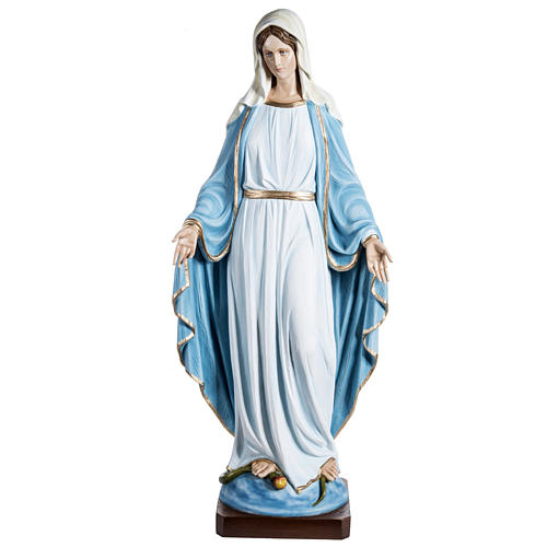 Immaculate Madonna 100cm statue in painted reconstituted marble 1