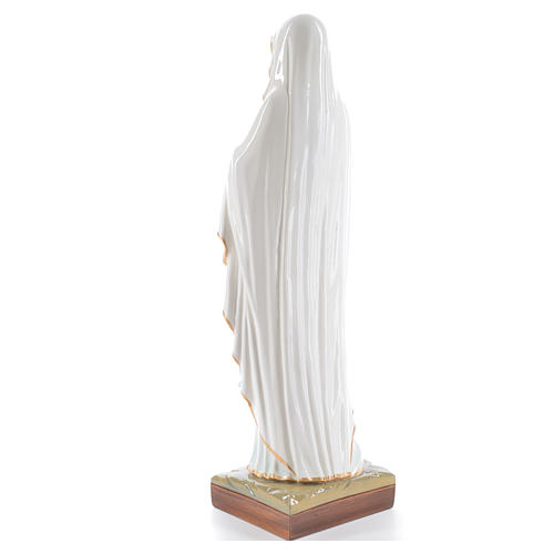 Estatua de la Virgen de Lourdes de polvo de mármol pintado 60 cm 3
