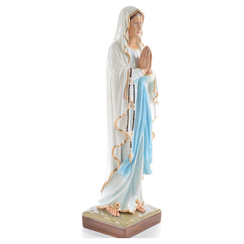 Our Lady of Lourdes, 60cm statue in painted reconstituted marble 4