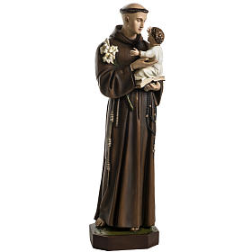 Saint Anthony of Padua 100cm statue in painted reconstituted mar