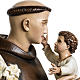 Saint Anthony of Padua 100cm statue in painted reconstituted mar s4