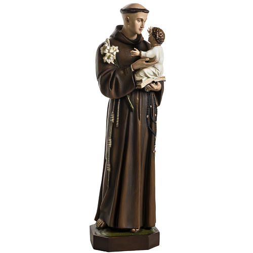 Saint Anthony of Padua 100cm statue in painted reconstituted marble 1