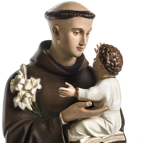 Saint Anthony of Padua 100cm statue in painted reconstituted marble 2