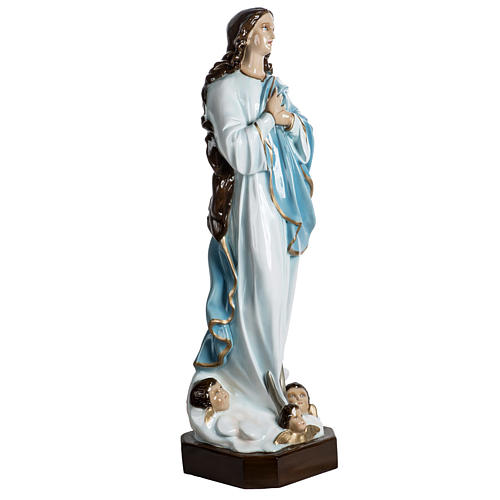 Imagen Beata Virgen de la Asunción 100 cm polvo de mármol pintada 6