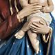 Virgin Mary with baby, red and blue mantle 60 cm in painted reco s6