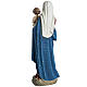 Virgin Mary with baby, red and blue mantle 60 cm in painted reco s7