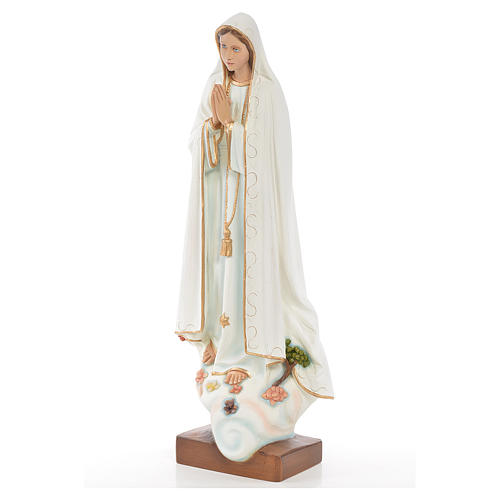 Our Lady of Fatima 60cm in painted reconstituted marble 2