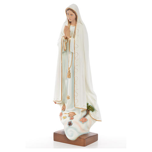 Statue Notre Dame de Fatima marbre reconstitué 60cm peinte 2