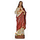 Sacred Heart of Jesus statue 130cm in painted reconstituted marb s1