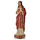 Sacred Heart of Jesus statue 130cm in painted reconstituted marb s2