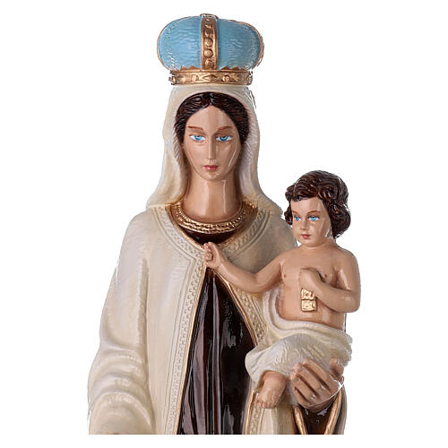 Virgen del Carmen de mármol sintético pintado 60 cm 2