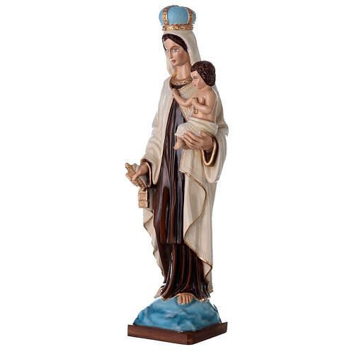Madonna del Carmelo 60 cm marmo sintetico dipinto 3