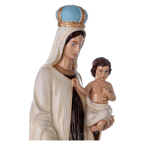 Madonna del Carmelo 60 cm marmo sintetico dipinto 4