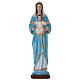 Virgin Mary and Baby Jesus statue in painted marble, 80cm s1
