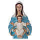 Virgin Mary and Baby Jesus statue in painted marble, 80cm s2