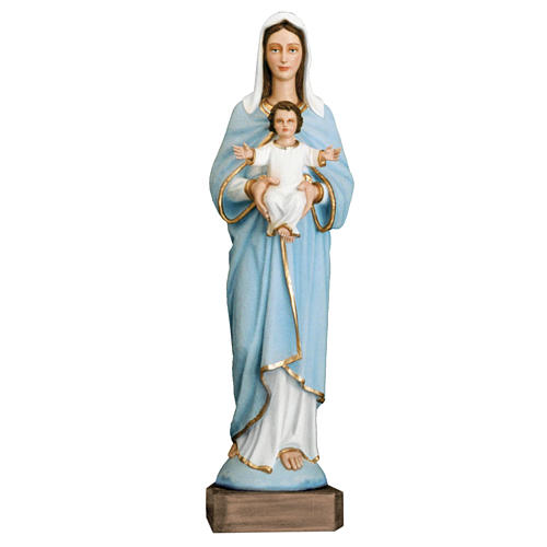 Matka Boża z Dzieciątkiem 110 cm marmur syntetyczny malowana 1