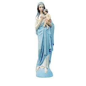 Virgin Mary with Baby 100cm in coloured reconstituted marble