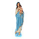 Virgin Mary with Baby statue 120cm in colored marble s1
