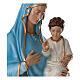 Gottesmutter mit Kind 130cm Kunstmarmor Hand gemalt s6