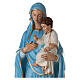 Virgin Mary with Baby statue 130cm in coloured marble s3