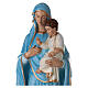 Imagen de la Virgen con Niño 130 cm mármol reconstituido pintado s2