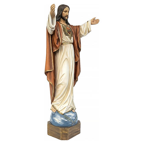 Christ the Redeemer statue 100cm in painted reconstituted marble 3