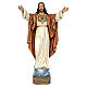 Statue Christ Rédempteur marbre reconstitué 100cm peinte s1