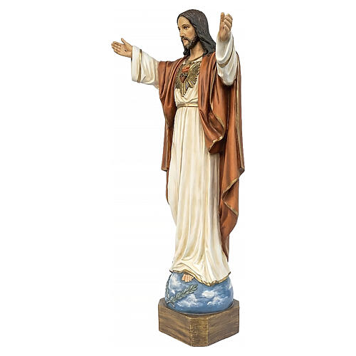 Redentor 100 cm mármore pintado reconstituído 5