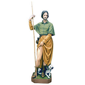 Saint Roch statue 100cm in painted marble dust
