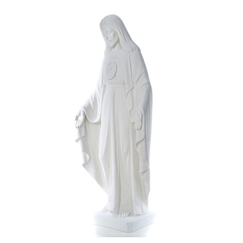 Estatua Cristo Redentor corazón de mármol blanco 130 cm 3