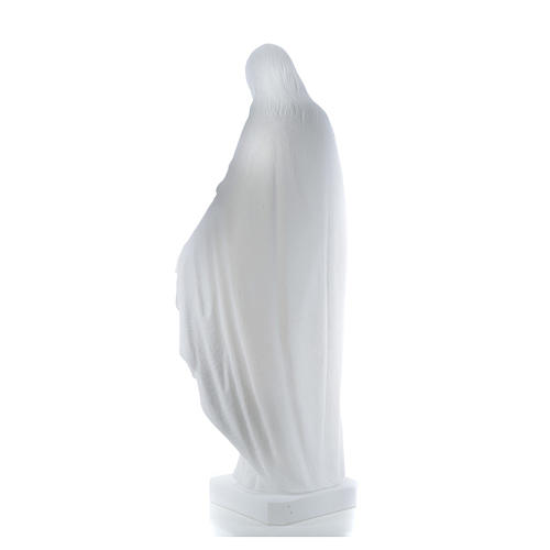 Estatua Cristo Redentor corazón de mármol blanco 130 cm 5