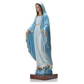 Statue Vierge Miraculeuse poudre marbre 50cm colorée