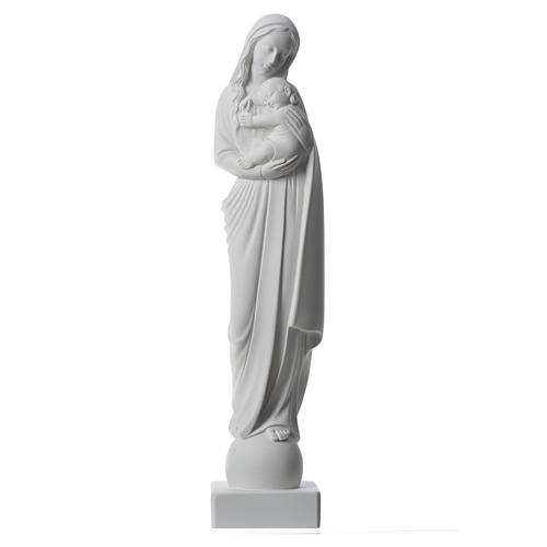 Our Lady with Baby Jesus 45 cm Carrara marble dust 1