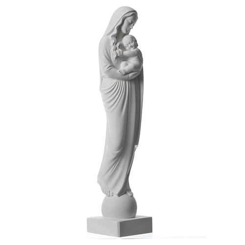 Our Lady with Baby Jesus 45 cm Carrara marble dust 2