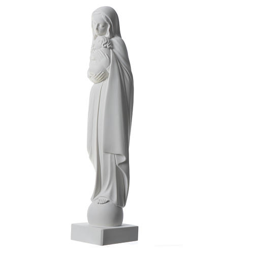 Virgen con Niño 45 cm polvo de mármol de Carrara 3