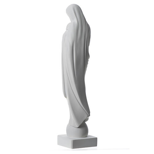 Virgen con Niño 45 cm polvo de mármol de Carrara 4