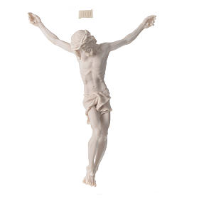 Christ's body 37 cm in marble dust finished in neutral white