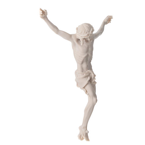 Christ's body 37 cm in marble dust finished in neutral white 2